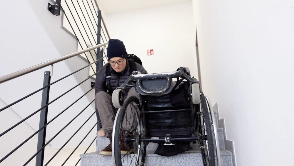 Guidzter Rollstuhl Skills im Alltag Teil 1